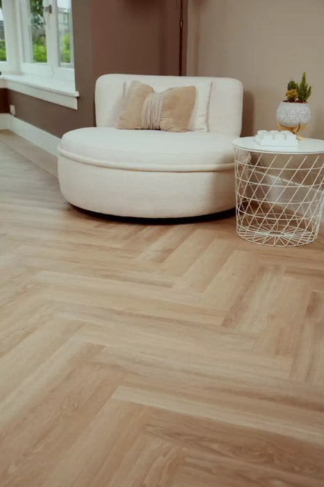 mFLOR Parva River Oak 41925 XL Visgraat Douro | Dryback lijm PVC