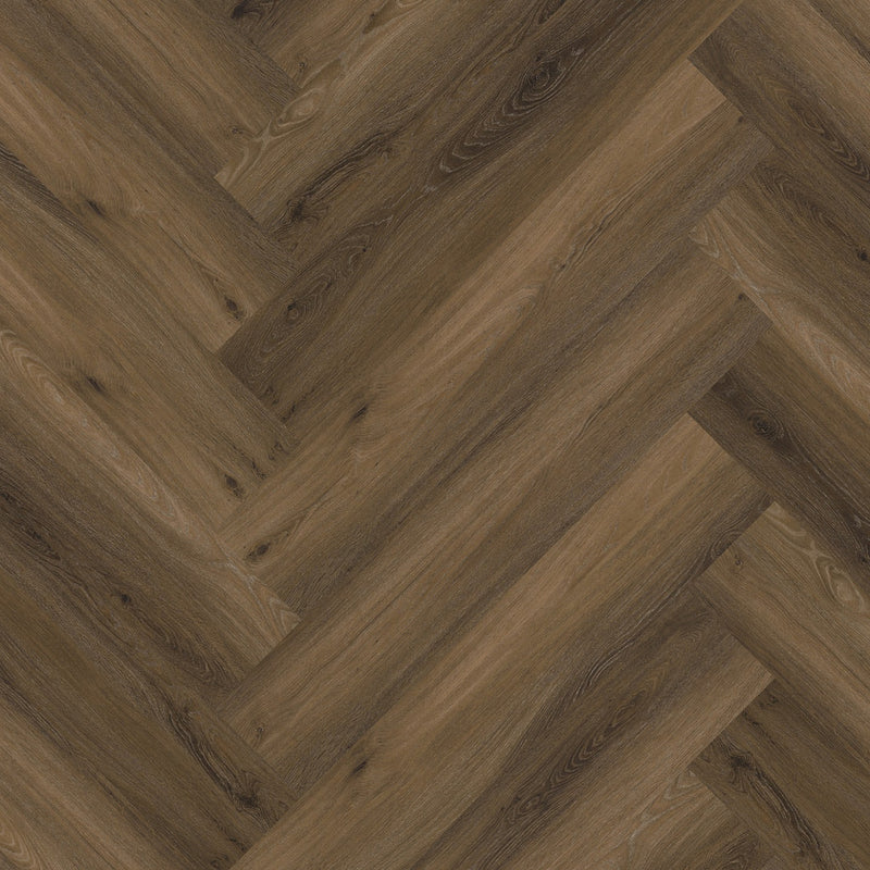 Staal van Ambiant Spigato Avanto Warm Brown | Visgraat Lijm PVC