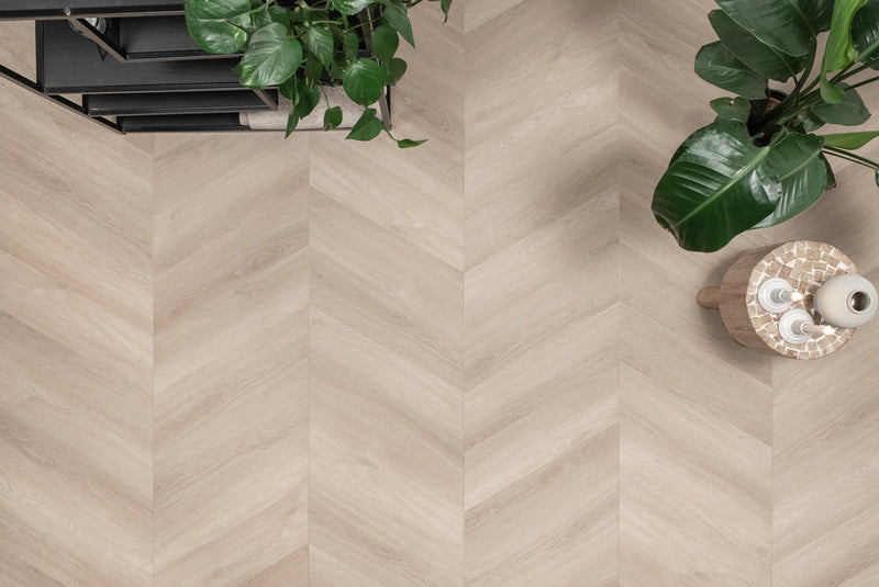 Staal van Floer Onbehandeld Eiken - Hongaarse Punt PVC