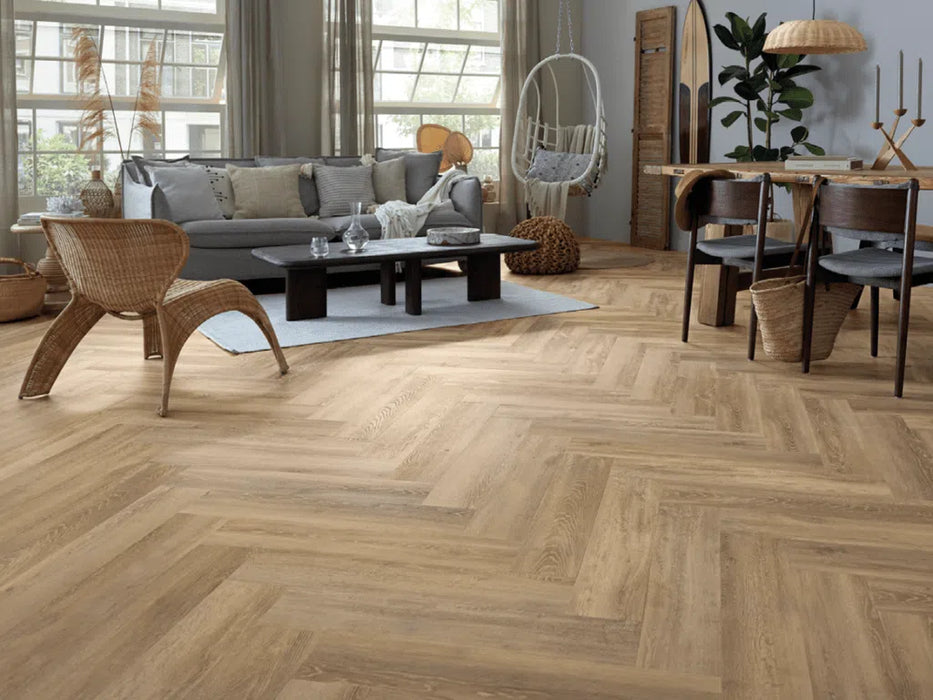 mFLOR 46415 Parva Oak XL Visgraat Apulia | Dryback lijm PVC