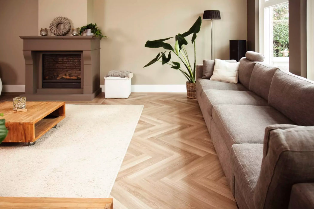 mFLOR Parva River Oak 41325 Douro | Visgraat PVC | Dryback