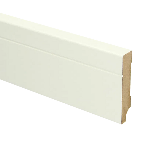 Luxe MDF plint | RAL 9010 Gebroken wit | 12 x 70 mm