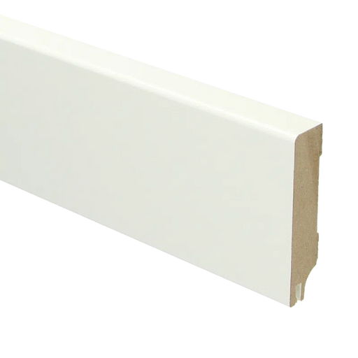 Geluidreducerende MDF Plint | Afgelakt RAL 9010 Gebroken wit / 15 x 70 mm