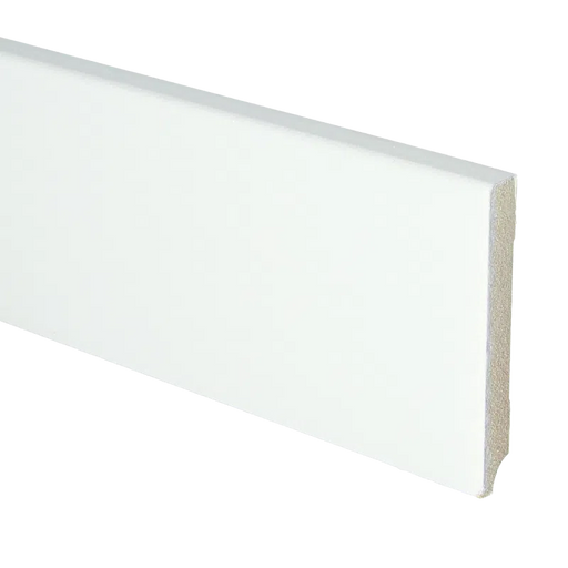 Moderne MDF plint | Witte grondverf / 12 x 90 millimeter