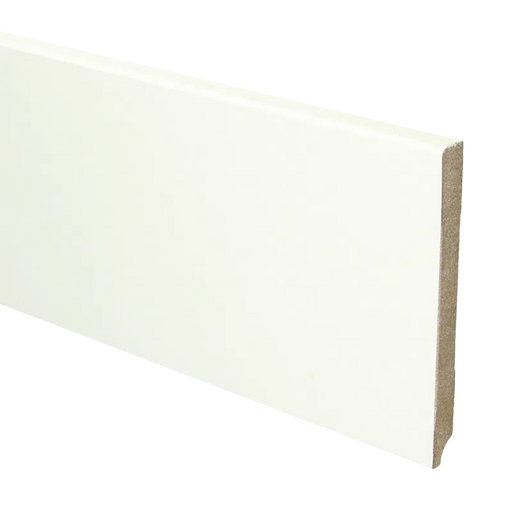 Moderne MDF plint | Witte grondverf / 12 x 120 millimeter