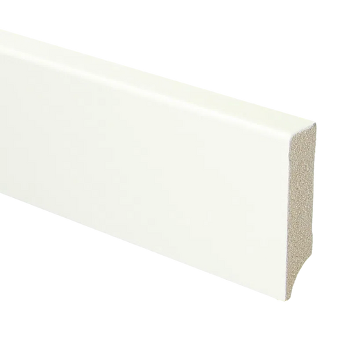 Moderne MDF plint | Witte grondverf / 18 x 70 millimeter