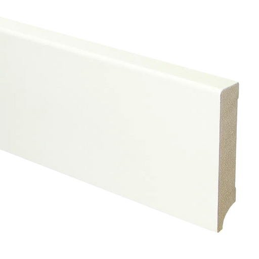Moderne MDF plint | Witte grondverf / 18 x 90 millimeter