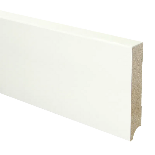 Moderne MDF plint | Witte grondverf / 18 x 120 millimeter