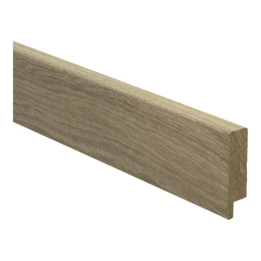 Rechte houten plint 15x54 massief Eiken | Wit geolied