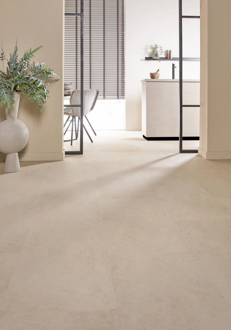 Staal van Floer Betonlook Beige - Tegel Dryback Plak PVC