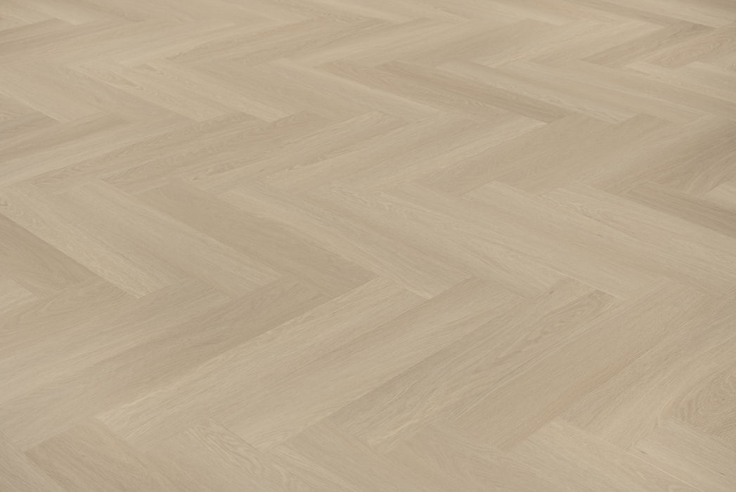 Sfeerbeeld Floer Beige Eiken - Visgraat Dryback Plak PVC