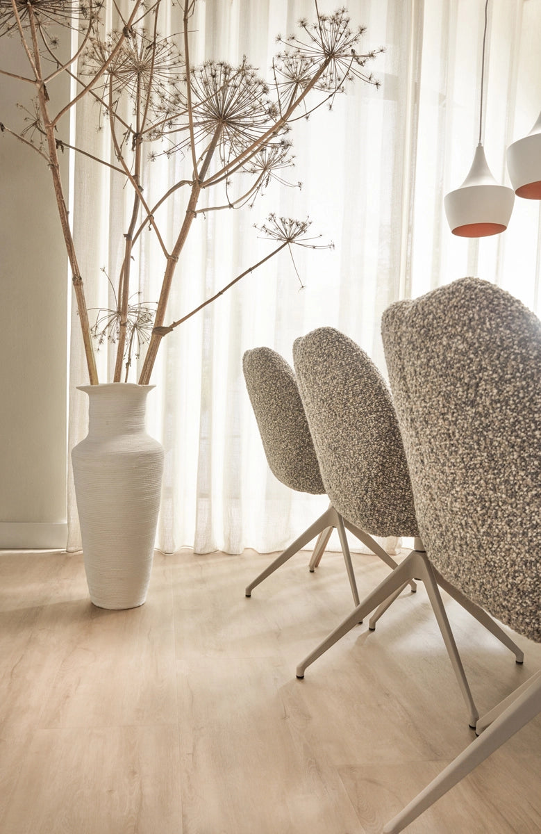 Staal van Floer Crème Eik - Dryback Plak PVC