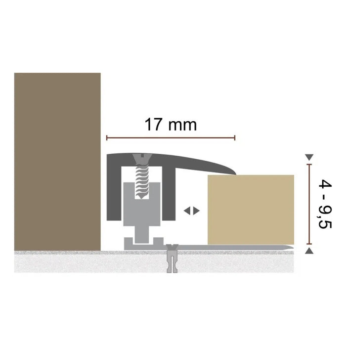 Afwerkprofiel 4-9.5 mm | Zilver | 300cm