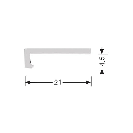 Hoekprofiel Brons | voor 4mm PVC vloeren | zelfklevend 250cm