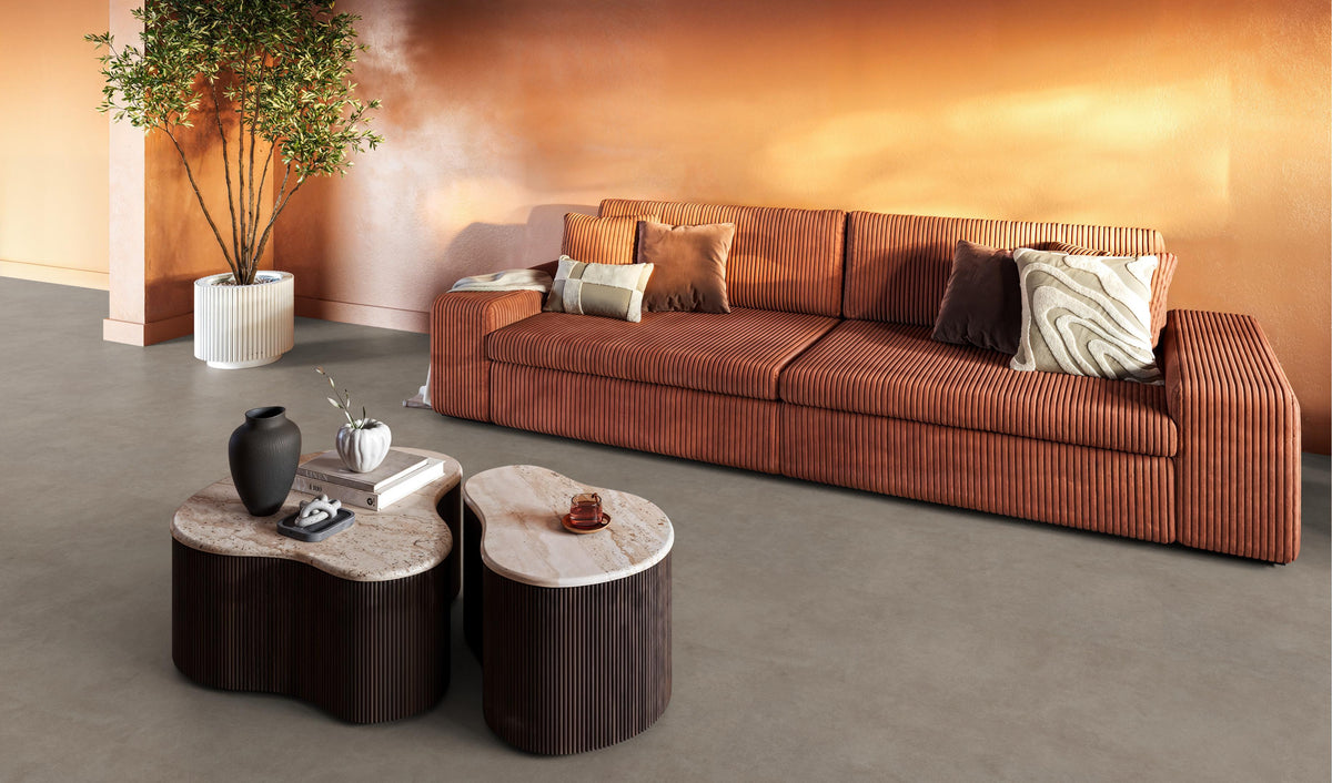 FloorLife Highbury XL Warm grey - Tegel 90 x 90 Plak PVC Dryback