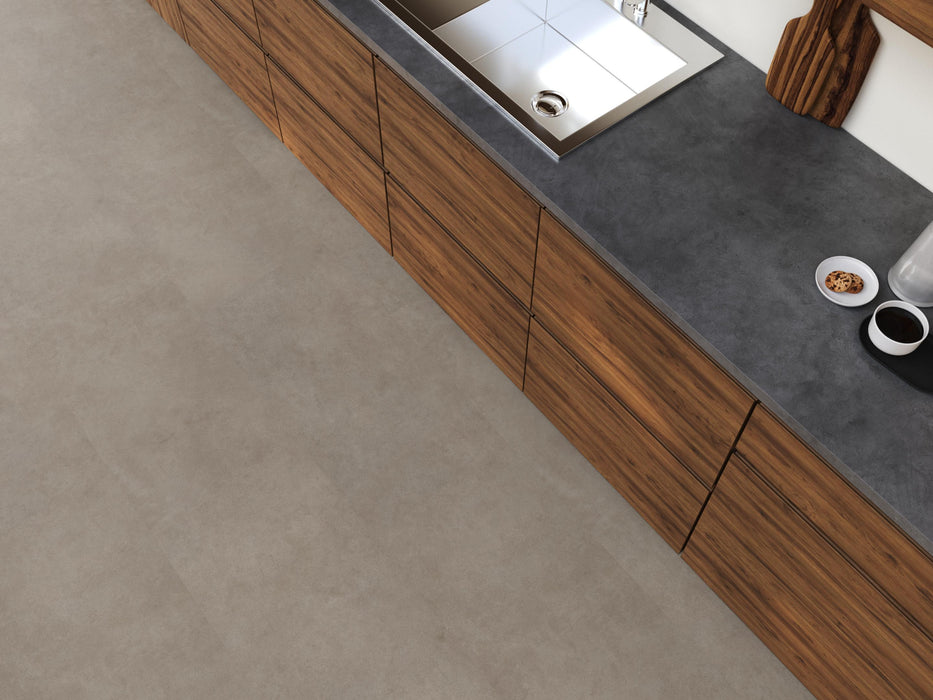 FloorLife Highbury XL Warm grey - Tegel 90 x 90 Plak PVC Dryback