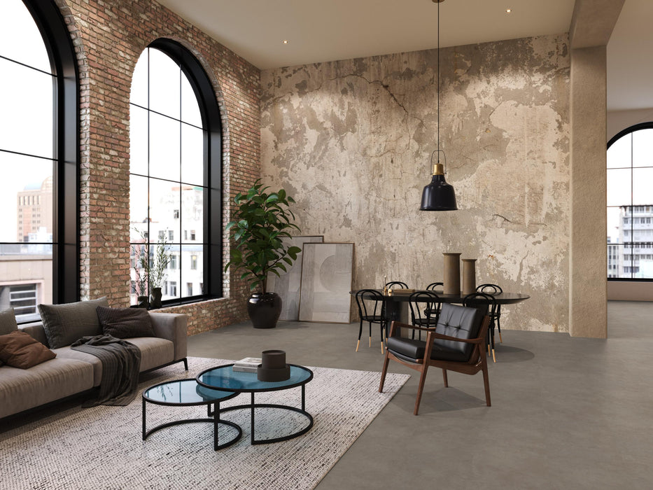 FloorLife Highbury XL Warm grey - Tegel 90 x 90 Plak PVC Dryback