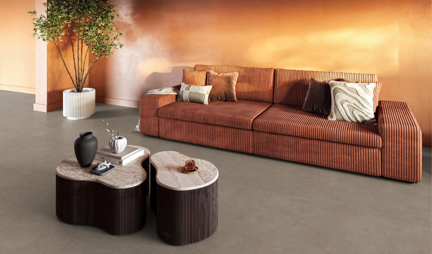 FloorLife Highbury XXL Taupe - Tegel 120 x 60 Plak PVC Dryback