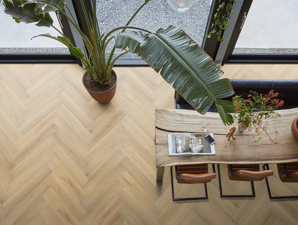 FloorLife YUP XL Greenford Natural - Visgraat Plak PVC