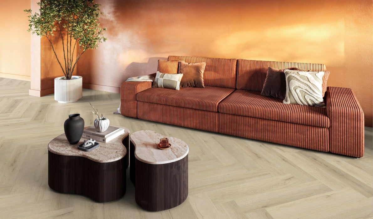 FloorLife YUP XL Greenford Warm beige - Visgraat Plak PVC