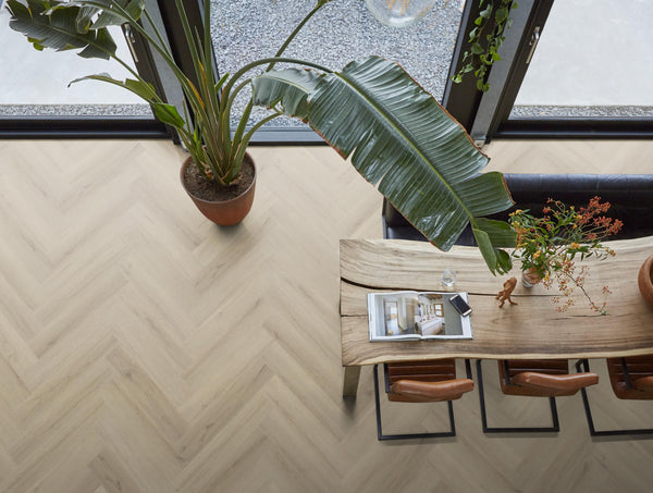 FloorLife YUP XL Greenford Beige - Visgraat Plak PVC