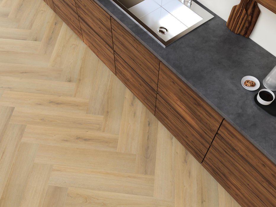 FloorLife YUP XL Greenford Natural - Visgraat Click PVC