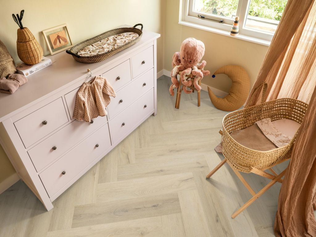 Ambiant Spigato Valento Warm beige - Visgraat Click PVC