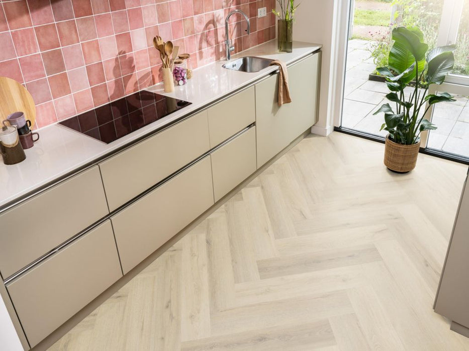 Ambiant Spigato Valento Warm beige - Visgraat Click PVC