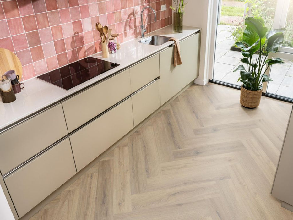 Ambiant Spigato Valento Light brown - Visgraat Click PVC