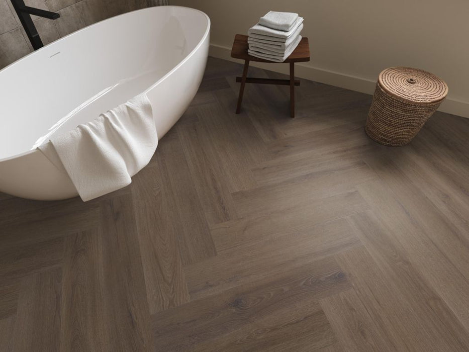 Ambiant Spigato Valento Brown - Visgraat Click PVC