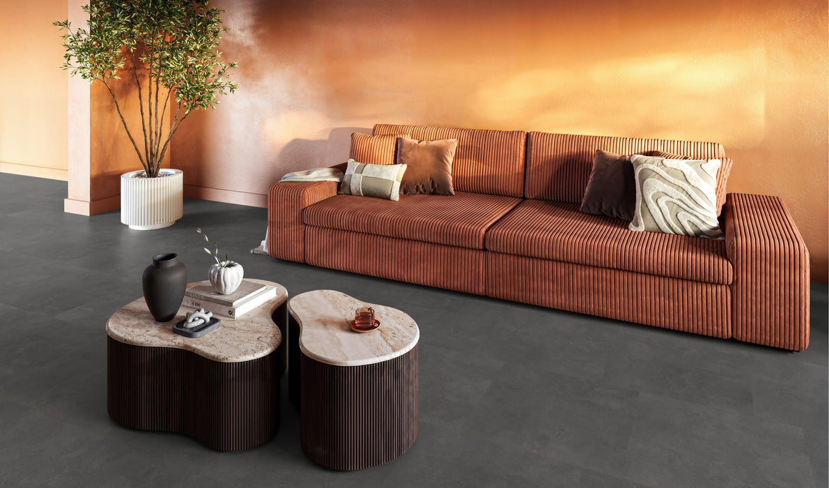 FloorLife Victoria Anthracite - Tegel 60 x 60 Plak PVC Dryback