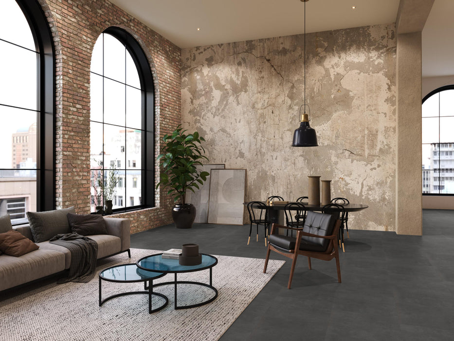 FloorLife Victoria Anthracite - Tegel 60 x 60 Plak PVC Dryback