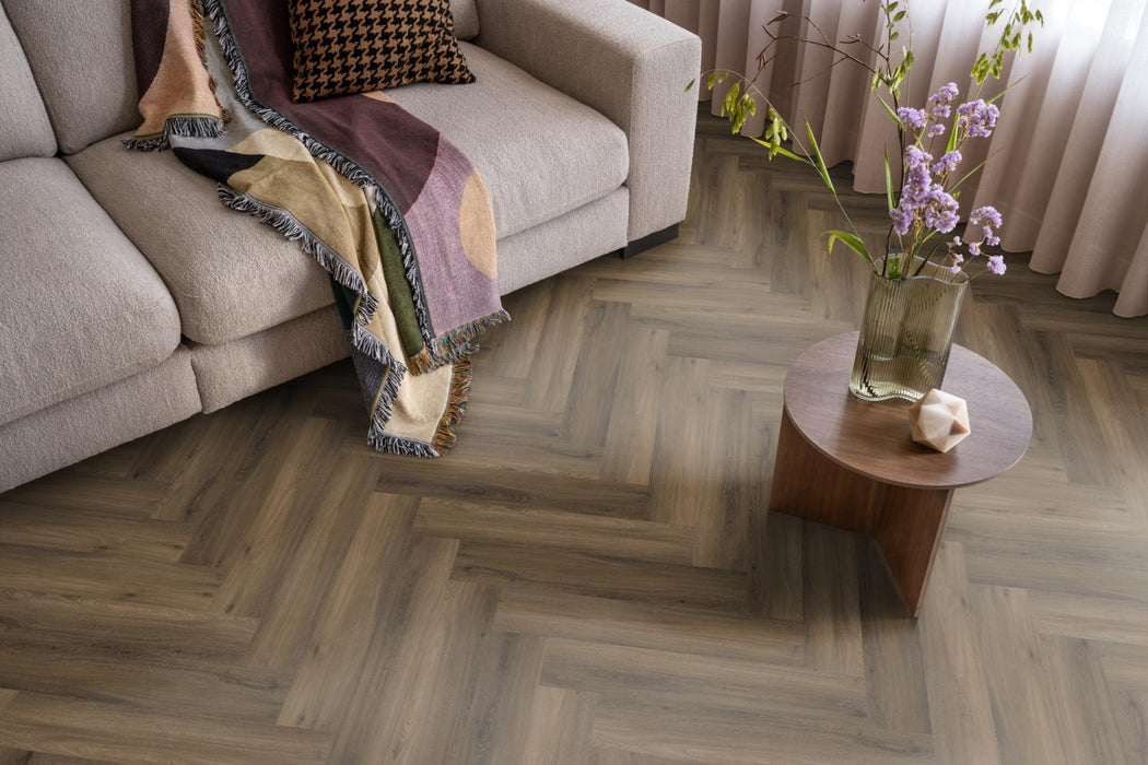 Ambiant Spigato Avanto Warm Brown | Visgraat Lijm PVC