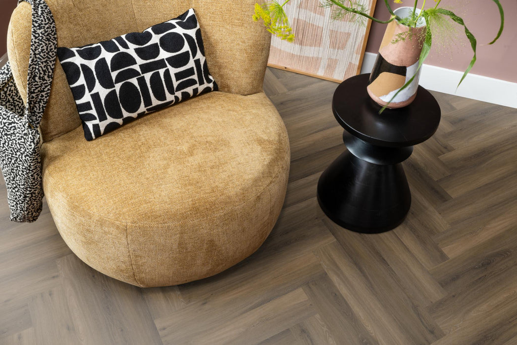 Ambiant Spigato Avanto Warm Brown | Visgraat Lijm PVC