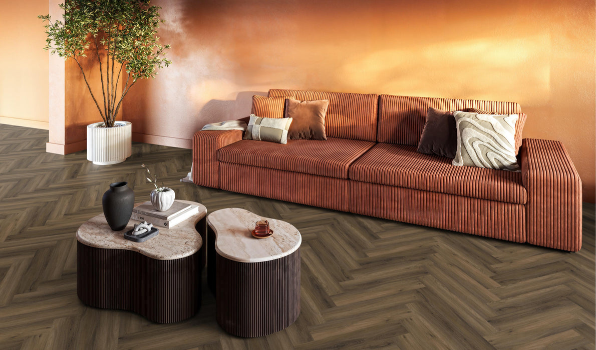 FloorLife YUP Paddington Warm brown - Visgraat Click PVC