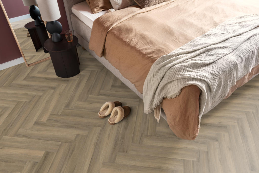 Ambiant Spigato Avanto Light Brown | Visgraat Lijm PVC