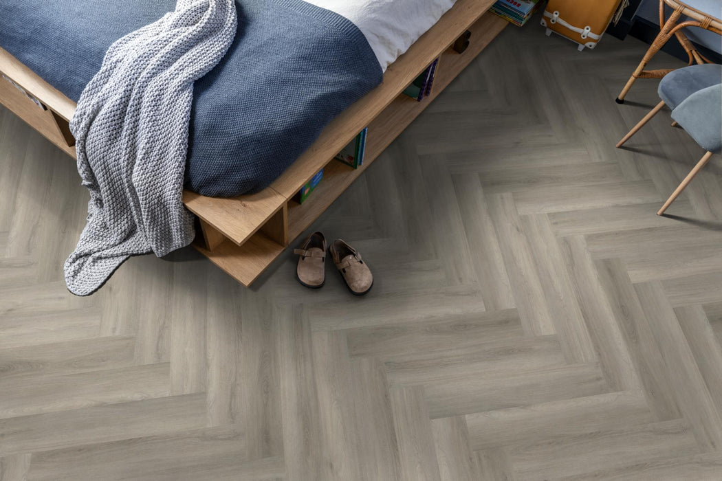 Ambiant Spigato Avanto Grey | Visgraat Lijm PVC