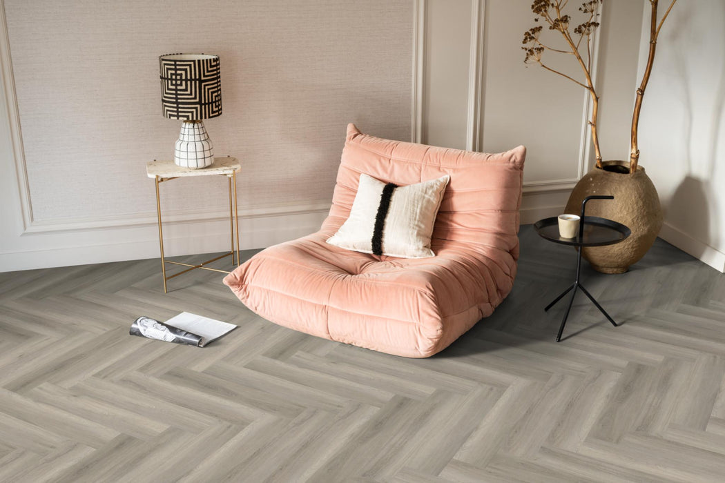 Ambiant Spigato Avanto Grey | Visgraat Lijm PVC