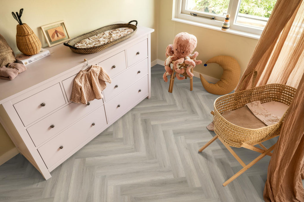 Ambiant Spigato Avanto Grey | Visgraat Lijm PVC