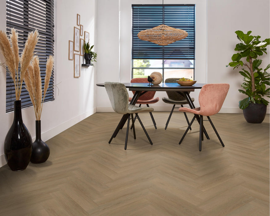 VT Wonen Herringbone dryback sun kissed | Visgraat Plak PVC