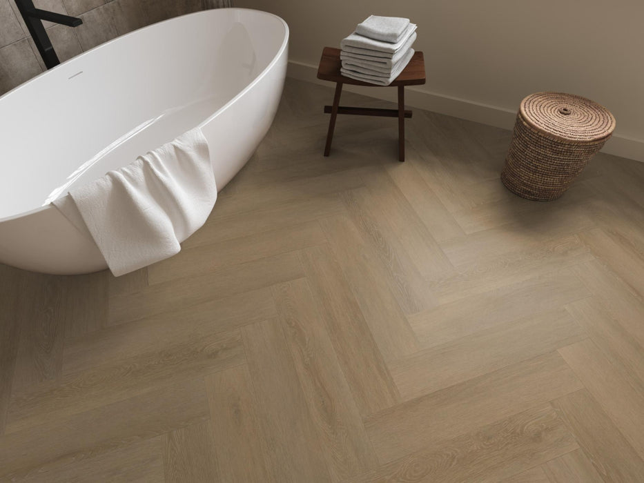 VT Wonen Herringbone dryback sun kissed | Visgraat Plak PVC