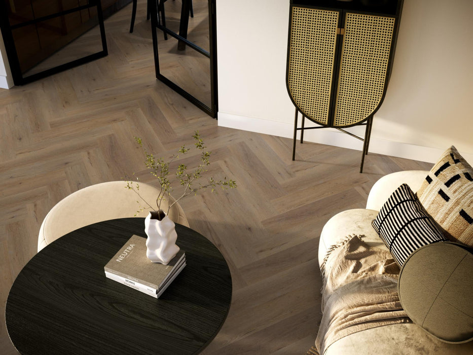 Ambiant Spigato Vivero Smoky | Visgraat Lijm PVC