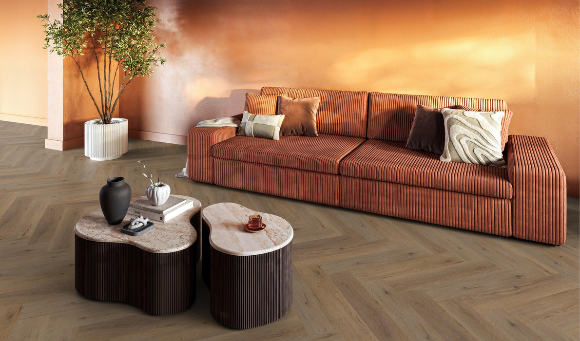 FloorLife YUP Leyton Smoky - Visgraat Plak PVC