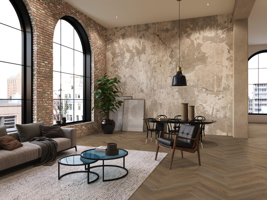 FloorLife YUP Leyton Smoky - Visgraat Plak PVC