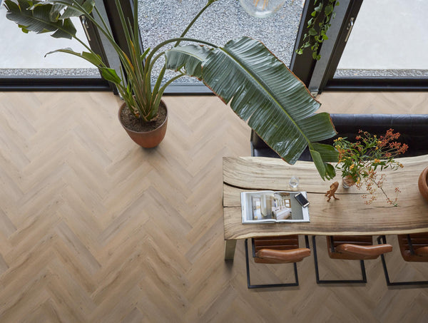 FloorLife YUP Leyton Natural oak - Visgraat Plak PVC
