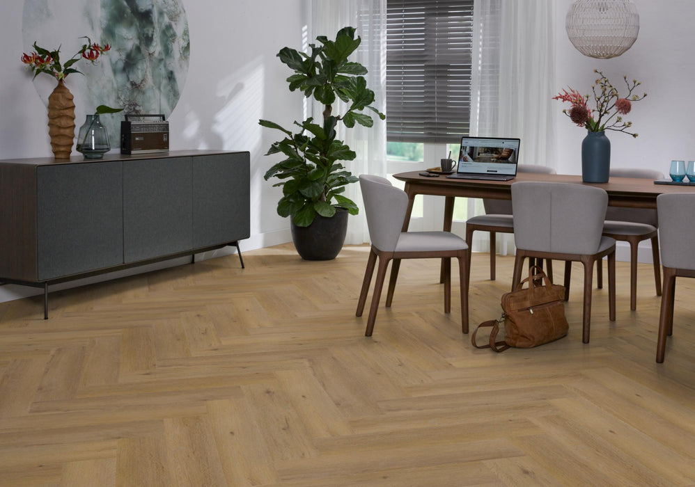 Ambiant Spigato Vivero Dark oak | Visgraat Lijm PVC