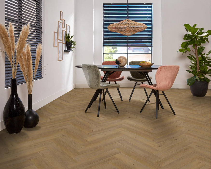 Ambiant Spigato Vivero Dark oak | Visgraat Lijm PVC