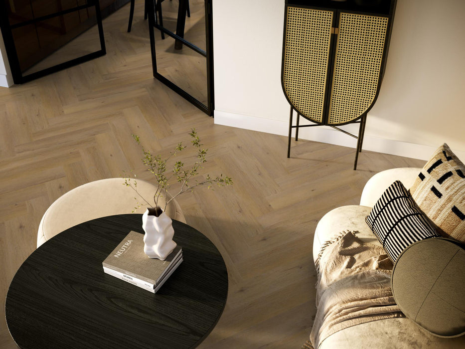 Ambiant Spigato Vivero Dark oak | Visgraat Lijm PVC