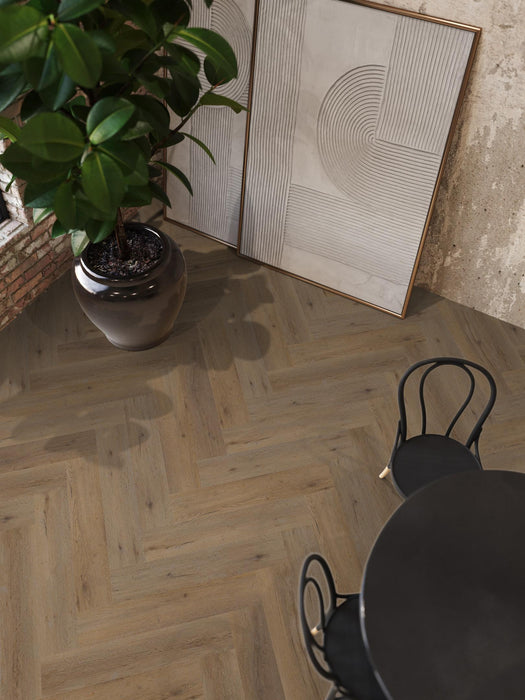 FloorLife YUP Leyton Natural oak - Visgraat Click PVC