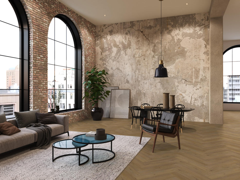 FloorLife YUP Leyton Dark oak - Visgraat Click PVC
